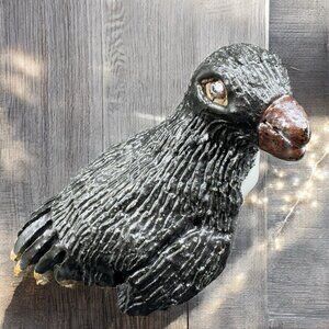 Vintage Hand Made Stoneware Pottery Penguin‎ Figurine Decor Hand Crafted Figure